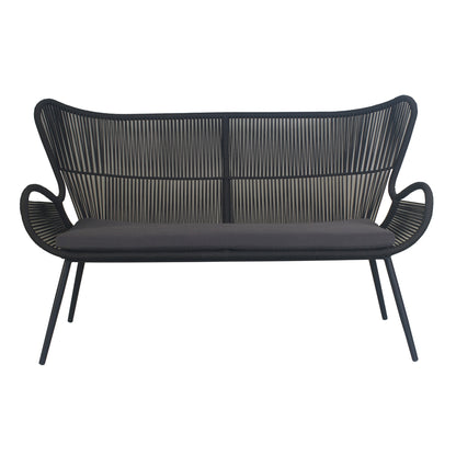 4Pc Outdoor Sofa Set With Cement Top Coffee Table 