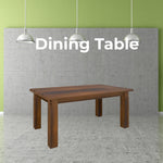 Dining Table 180Cm Solid Pine Wood Home Dinner Furniture - Dark Brown