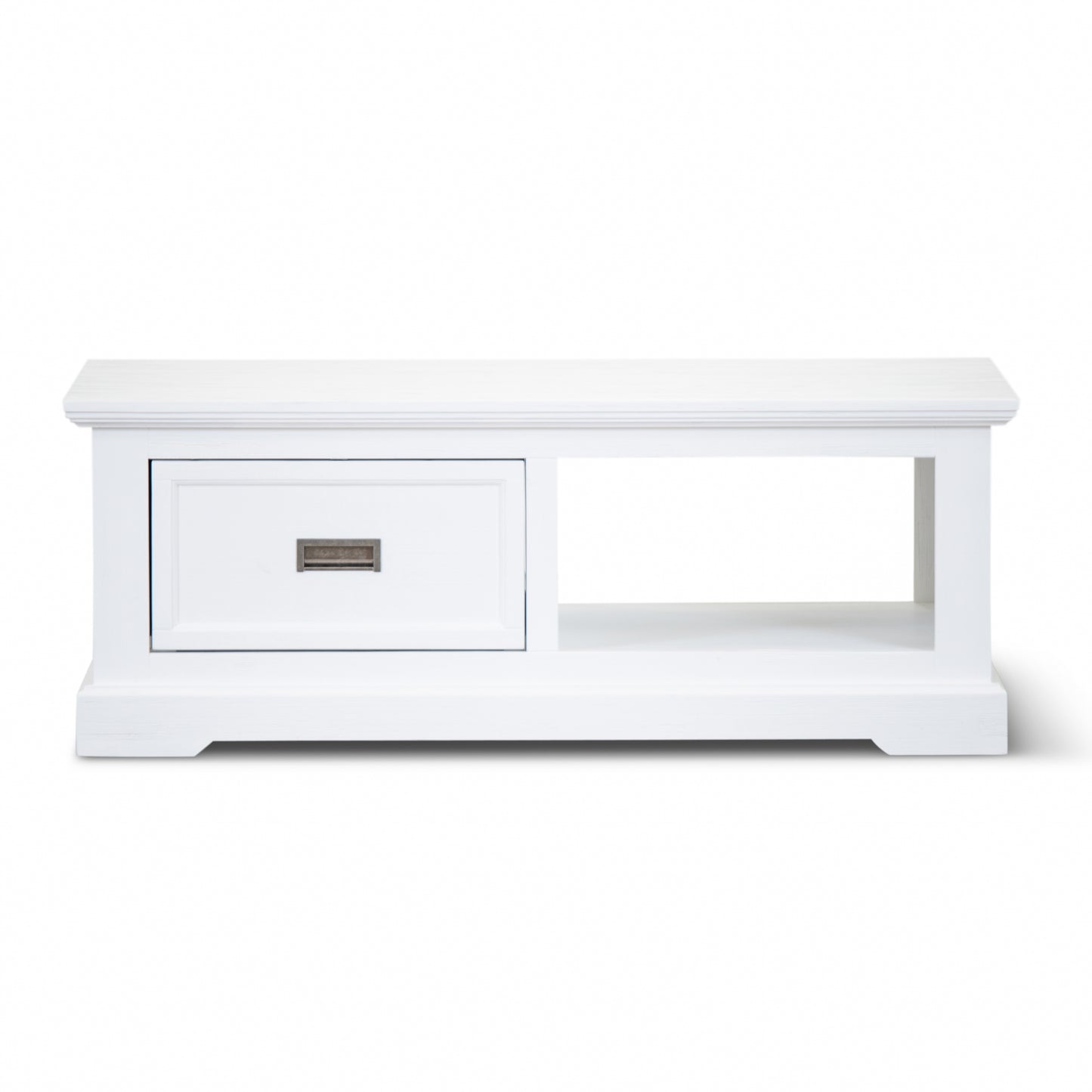 Coffee Table 120Cm Solid Acacia Timber Wood Coastal Furniture - White