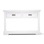 Console Hallway Entry Table 125Cm Solid Acacia Timber Wood Coastal -White