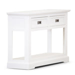 Console Hallway Entry Table 125Cm Solid Acacia Timber Wood Coastal -White