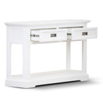 Console Hallway Entry Table 125Cm Solid Acacia Timber Wood Coastal -White