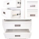 Bookshelf Bookcase 4 Tier Solid Acacia Wood Coastal Furniture - White