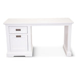 Stylish Office Executive Table - 150cm in Solid Acacia Wood White