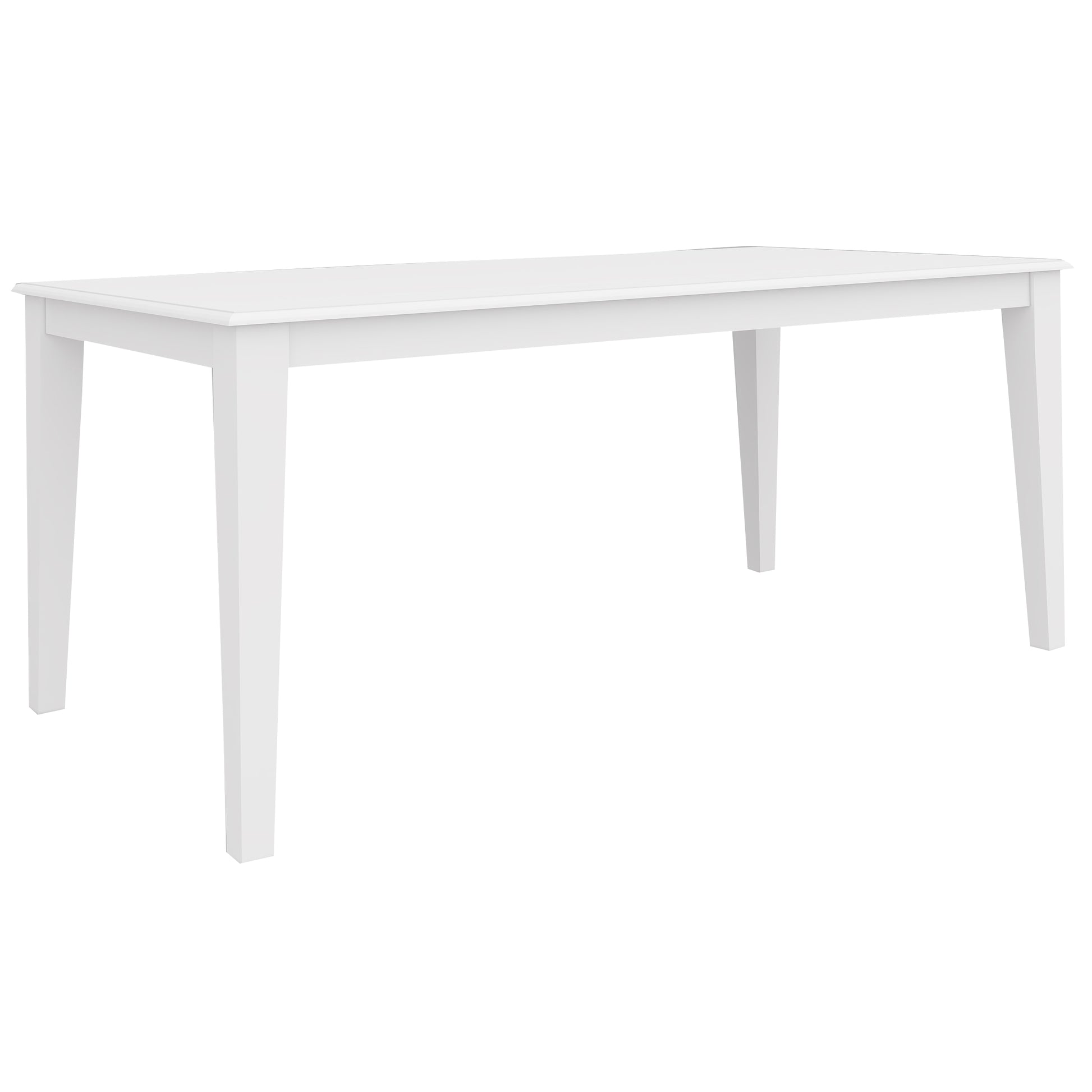 Dining Table 180Cm Solid Acacia Timber Wood Hampton Furniture - White