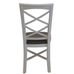 Dining Chair Set Of 2 Solid Acacia Timber Wood Hampton Furniture - White