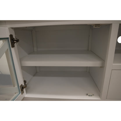 Etu Entertainment Tv Unit 210Cm Solid Acacia Wood Hampton - White