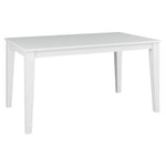 Dining Table 150Cm Solid Acacia Timber Wood Hampton Furniture - White