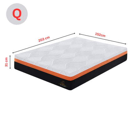 H&L Memory Foam Medium-Firm Feel 31Cm Mattress