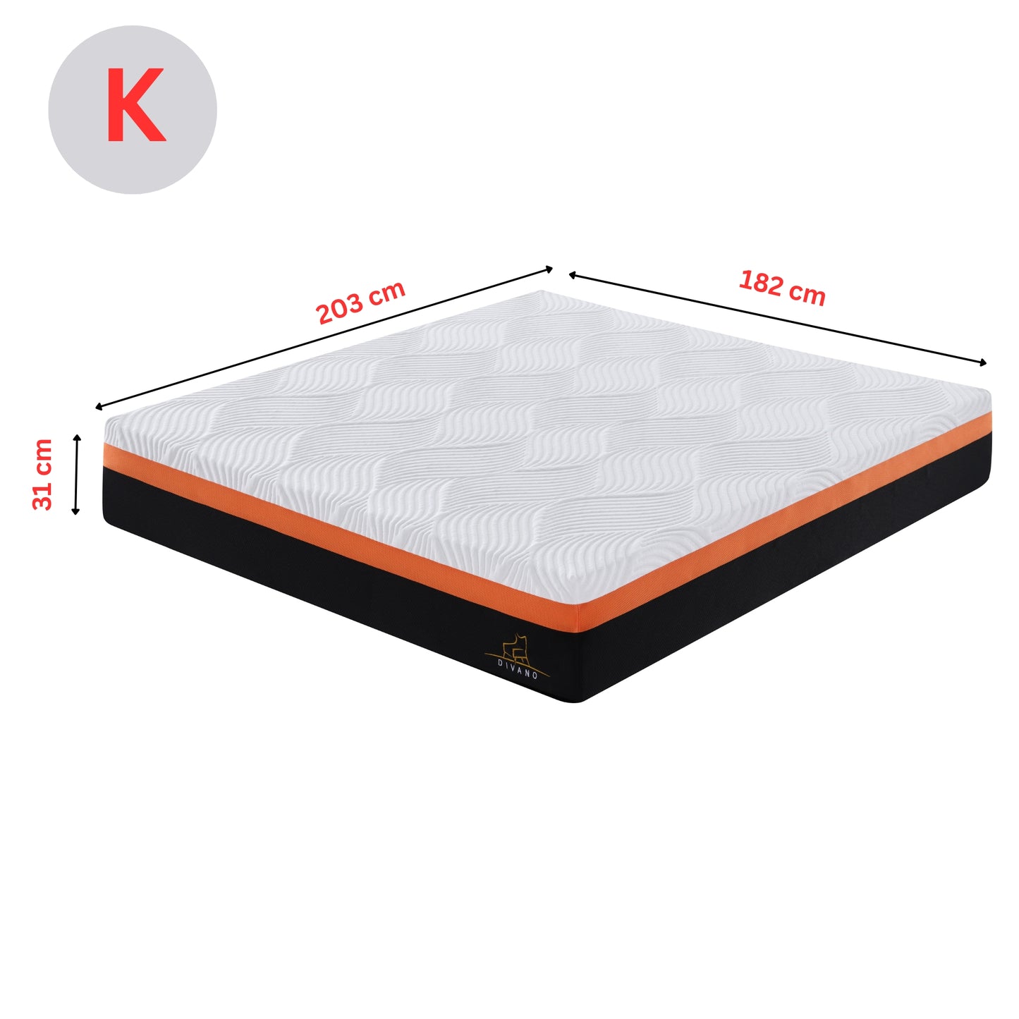 H&L Memory Foam Medium-Firm Feel 31Cm Mattress