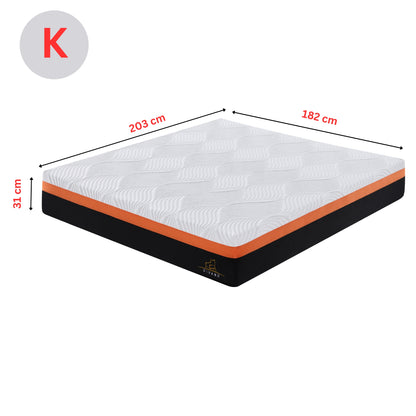 H&L Memory Foam Medium-Firm Feel 31Cm Mattress