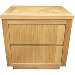 Bedside Table 2 Drawers Storage Cabinet Nightstand End Tables Timber