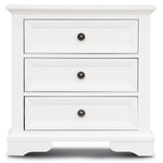 Bedside Table 2 Drawers - White