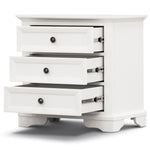 Bedside Table 2 Drawers - White