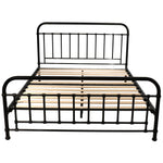 Queen Bed Size Metal Frame Platform Mattress Base - Black