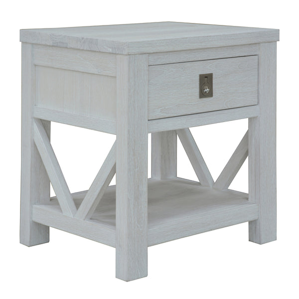  Bedside Tables Storage Cabinet Shelf Side End Table White Wash