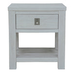 Bedside Tables Storage Cabinet Shelf Side End Table White Wash