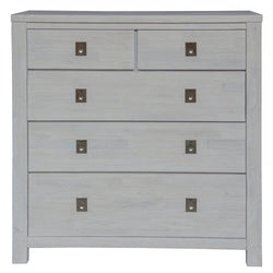 Tallboy 5 Chest Of Drawers Storage Cabinet White Wash