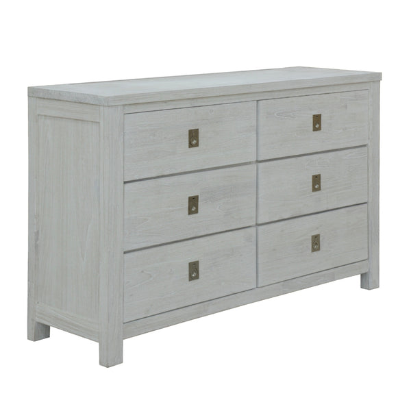  Dresser 6 Chest Of Drawers Storage Cabinet White Wash