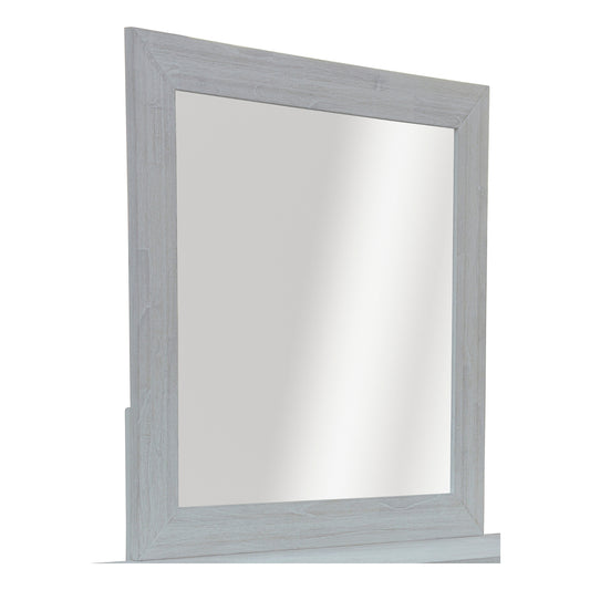 Dresser Mirror Vanity Dressing Table Solid Mindi Wood Frame White Wash