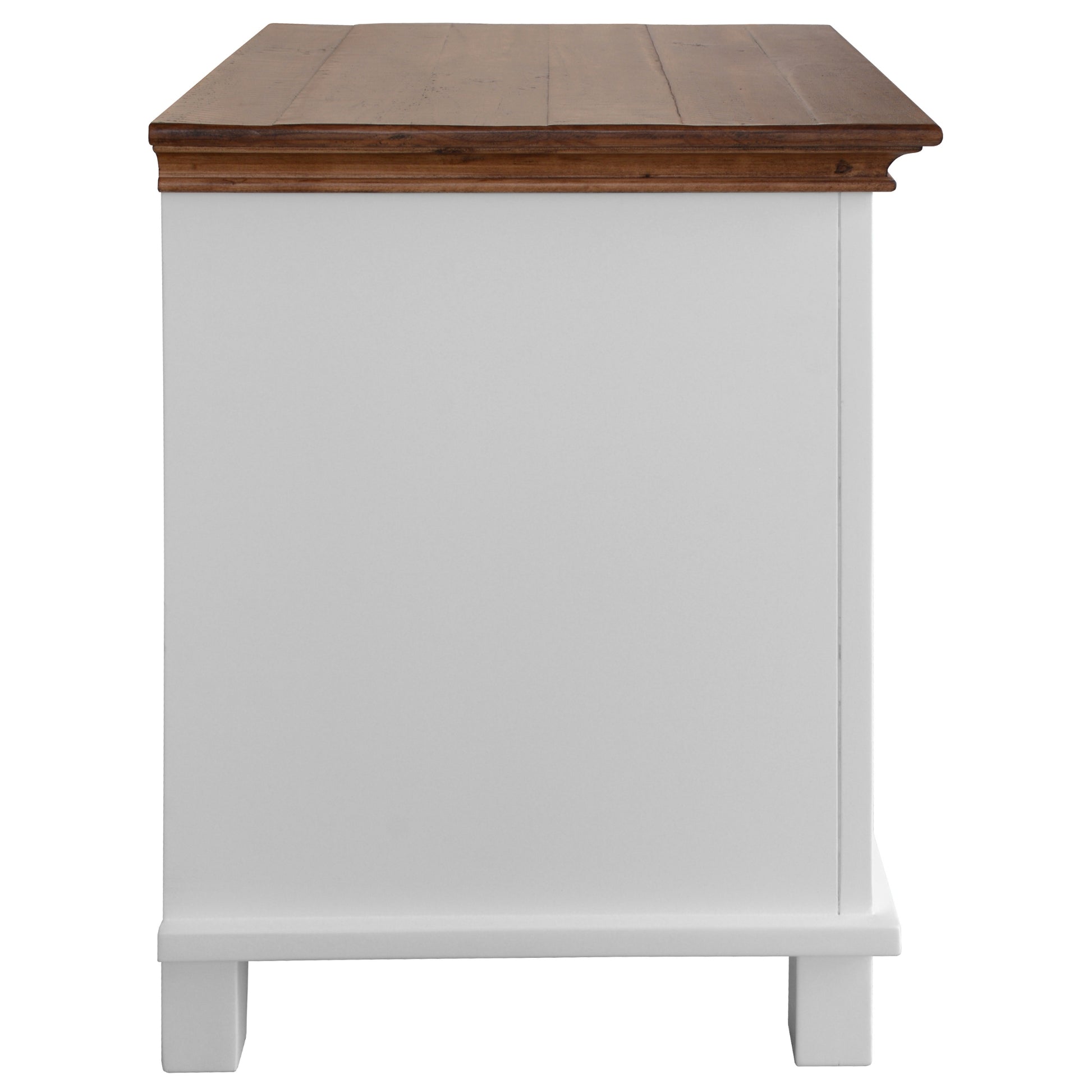Bedside Nightstand 3 Drawers Storage Cabinet Shelf Side Table - White