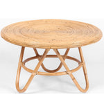 Rattan Round Coffee Table 80Cm - Natural