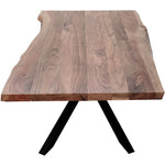 Coffee Table 130Cm Live Edge Solid Acacia Timber Wood Metal Leg -Natural