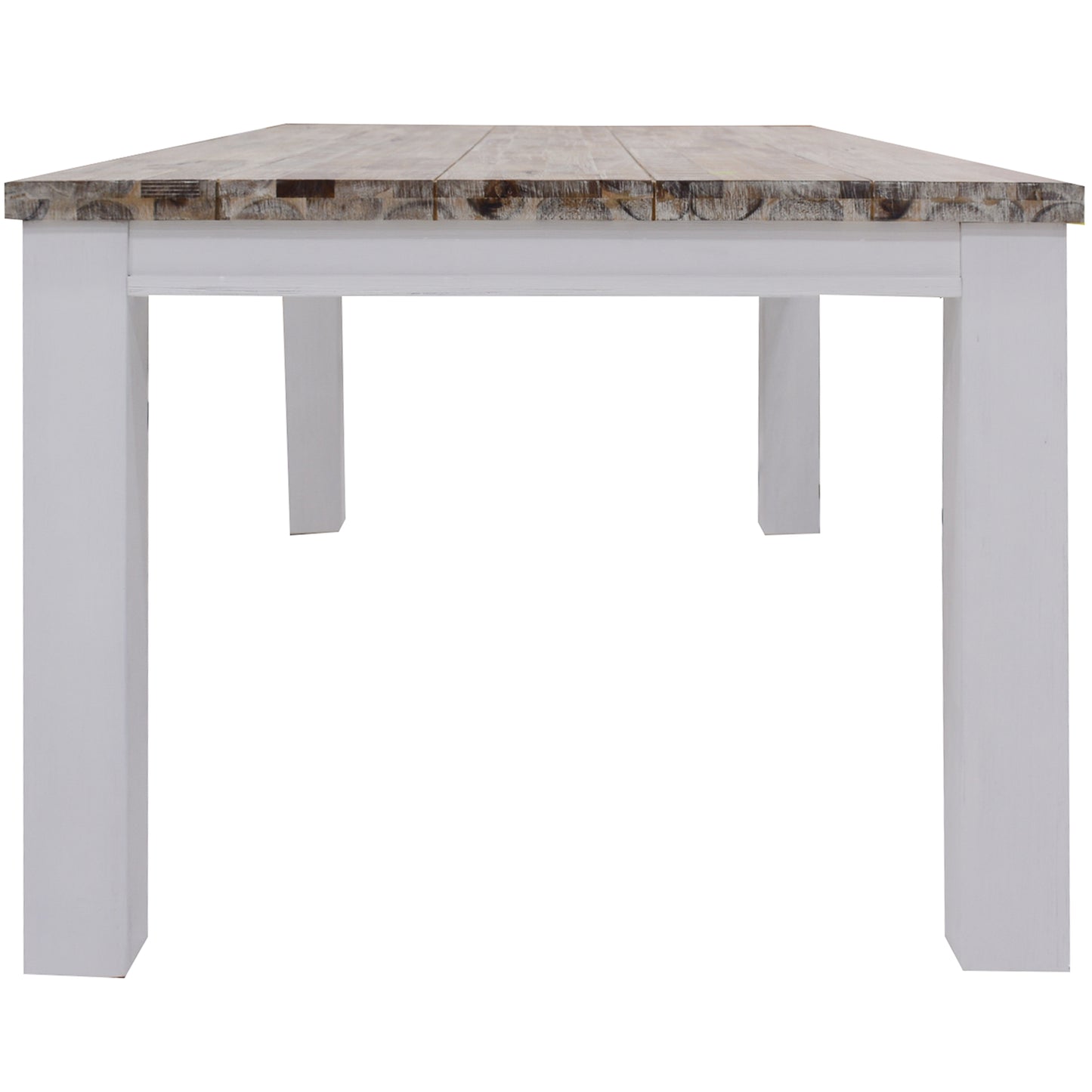 Dining Table Solid Acacia Wood Home Dinner Furniture -White