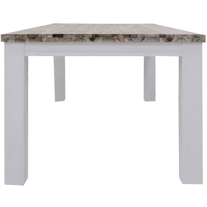Dining Table Solid Acacia Wood Home Dinner Furniture -White