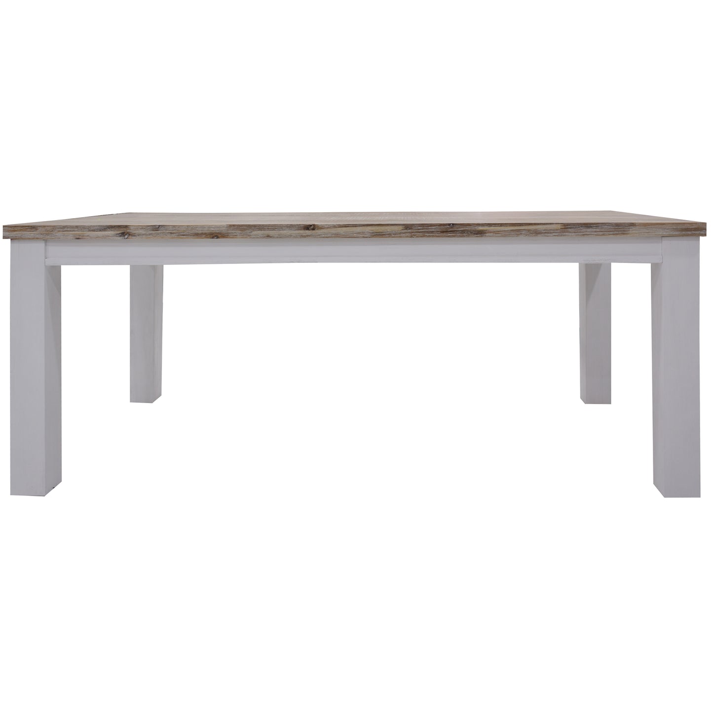 Dining Table Solid Acacia Wood Home Dinner Furniture -White