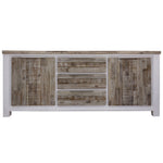 Buffet Table 200Cm 2 Door 3 Drawer Solid Acacia Timber - White Brush