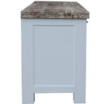 Entertainment Tv Unit 176Cm 2 Door Solid Acacia Timber -White Brush