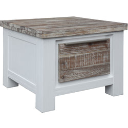 Lamp Side Table Laptop Desk Bedside Sofa End Tables - White Brush