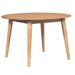 120Cm Round Dining Table Scandinavian Style Solid Ash Wood Oak