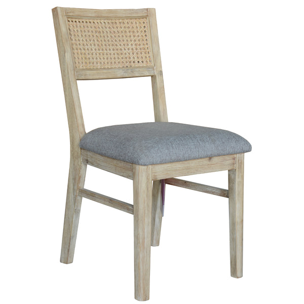  Dining Chair Set Of 2 Solid Acacia Timber Wood Rattan Furniture -Brown