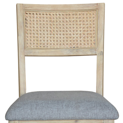 Dining Chair Set Of 2 Solid Acacia Timber Wood Rattan Furniture -Brown