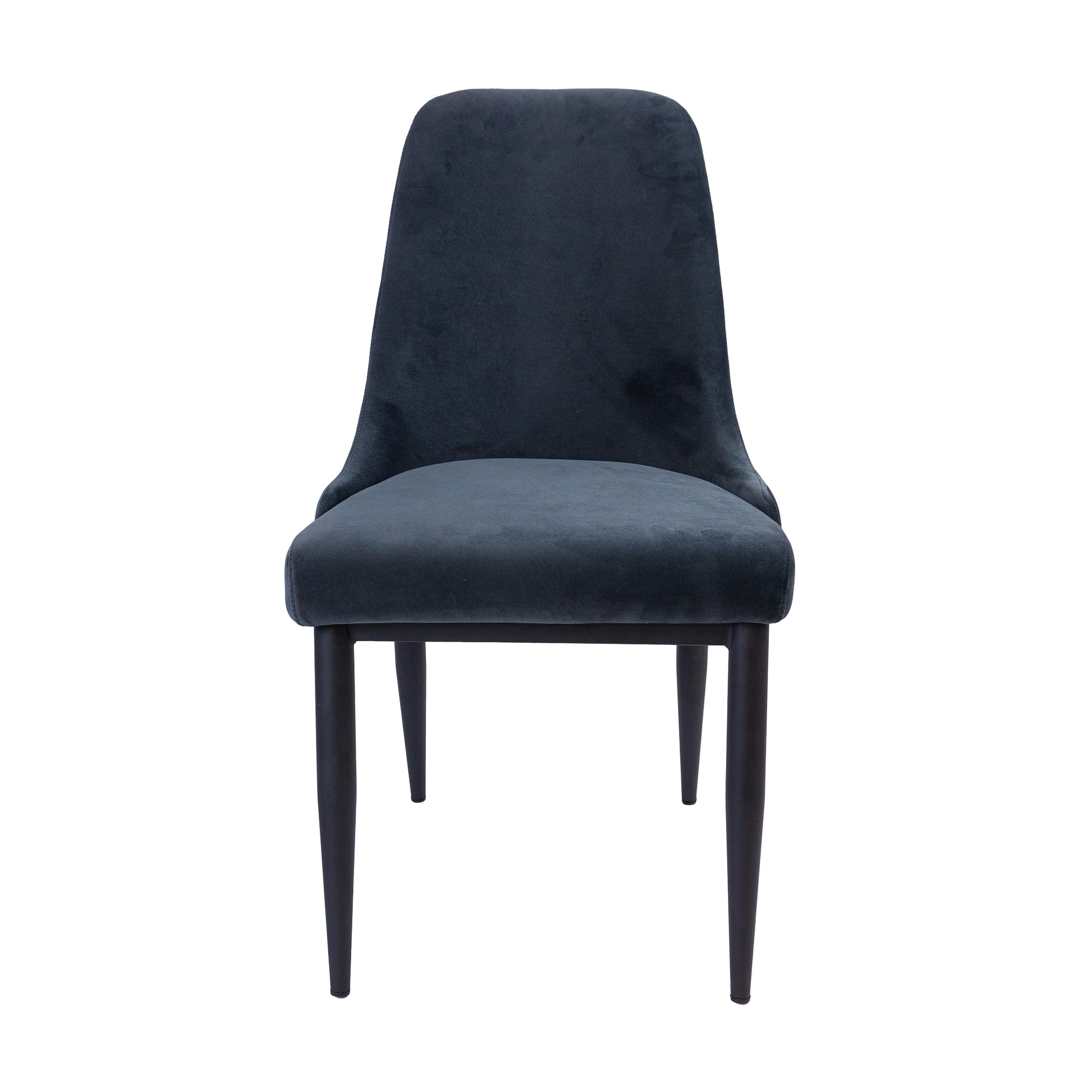 Dining Chair Set Of 4 Fabric Seat With Metal Frame