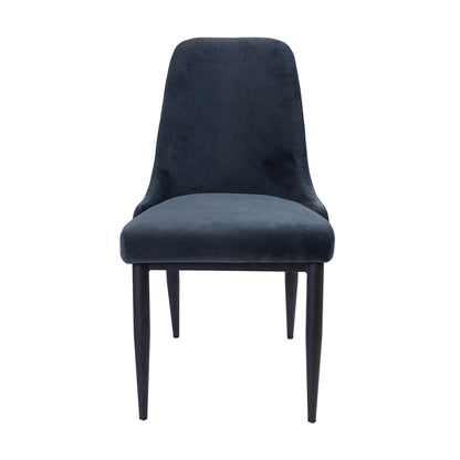 Dining Chair Set Of 4 Fabric Seat With Metal Frame