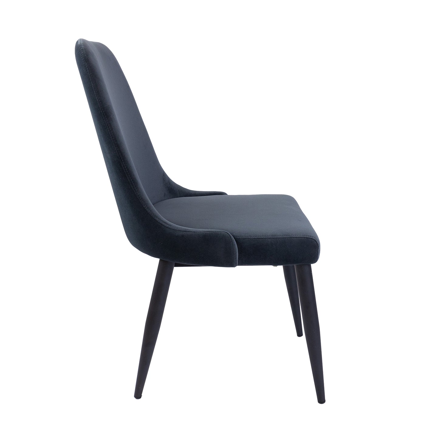 Dining Chair Set Of 4 Fabric Seat With Metal Frame