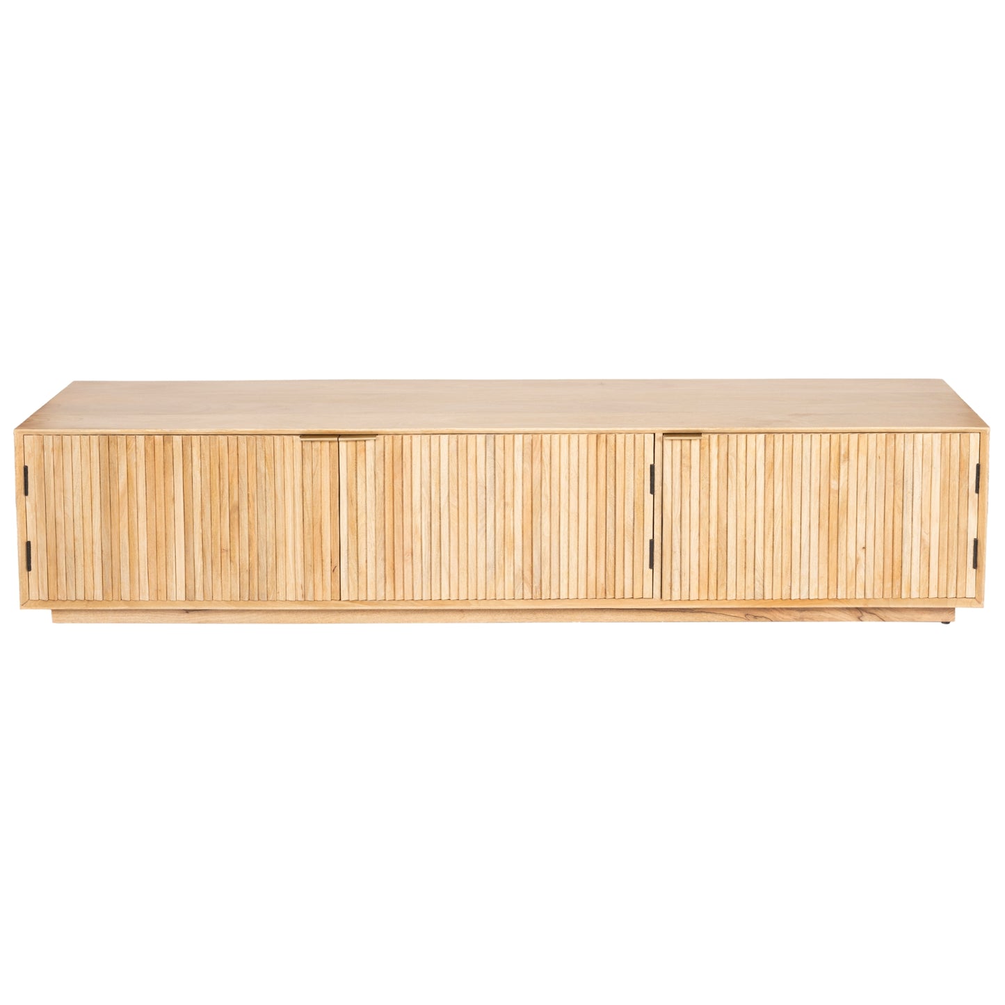 Entertainment Tv Unit 200Cm 3 Door Solid Mango Wood - Natural