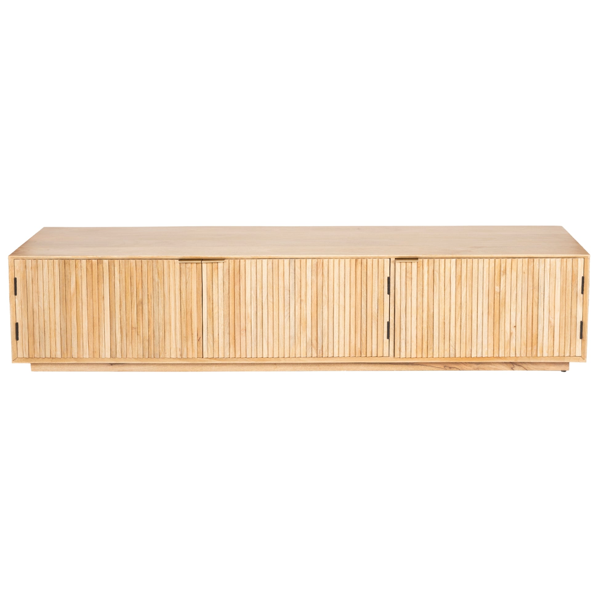 Entertainment Tv Unit 200Cm 3 Door Solid Mango Wood - Natural