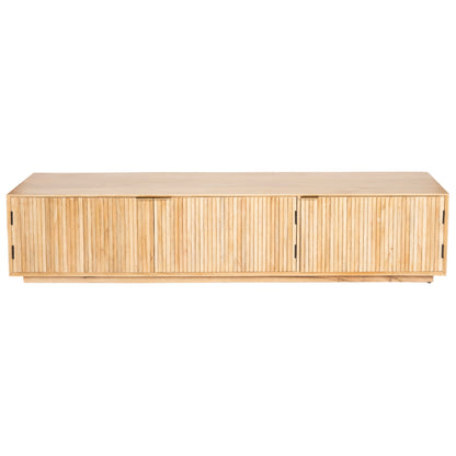 Entertainment Tv Unit 200Cm 3 Door Solid Mango Wood - Natural