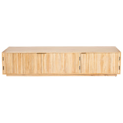 Entertainment Tv Unit 200Cm 3 Door Solid Mango Wood - Natural