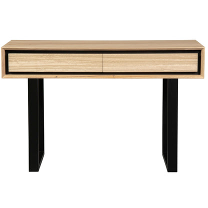 Console Hallway Entry Table 120Cm Solid Messmate Timber Wood - Natural