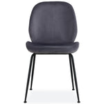 Dining Chair Fabric Seat With Metal Frame Charcoal/Grey