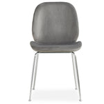 Dining Chair Fabric Seat With Metal Frame Charcoal/Grey