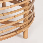 61Cm Rattan Round Side Table - Natural