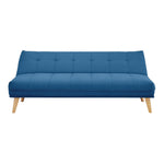 3 Seater Sofa Queen Bed Fabric Uplholstered Lounge Couch - Blue/Grey