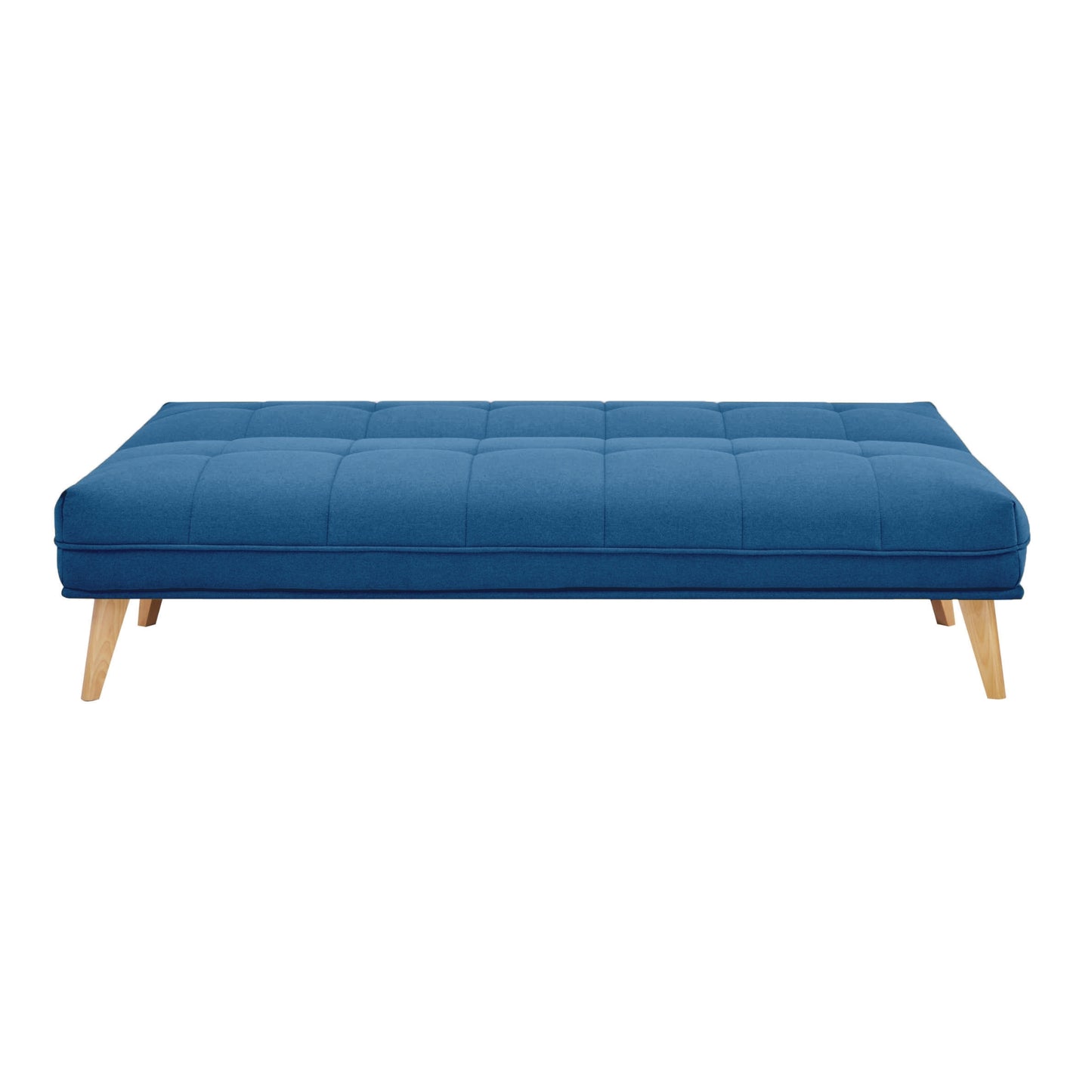 3 Seater Sofa Queen Bed Fabric Uplholstered Lounge Couch - Blue/Grey