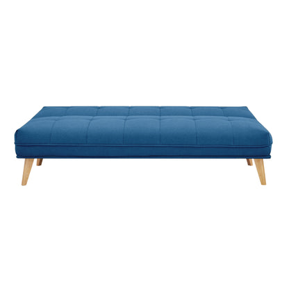 3 Seater Sofa Queen Bed Fabric Uplholstered Lounge Couch - Blue/Grey
